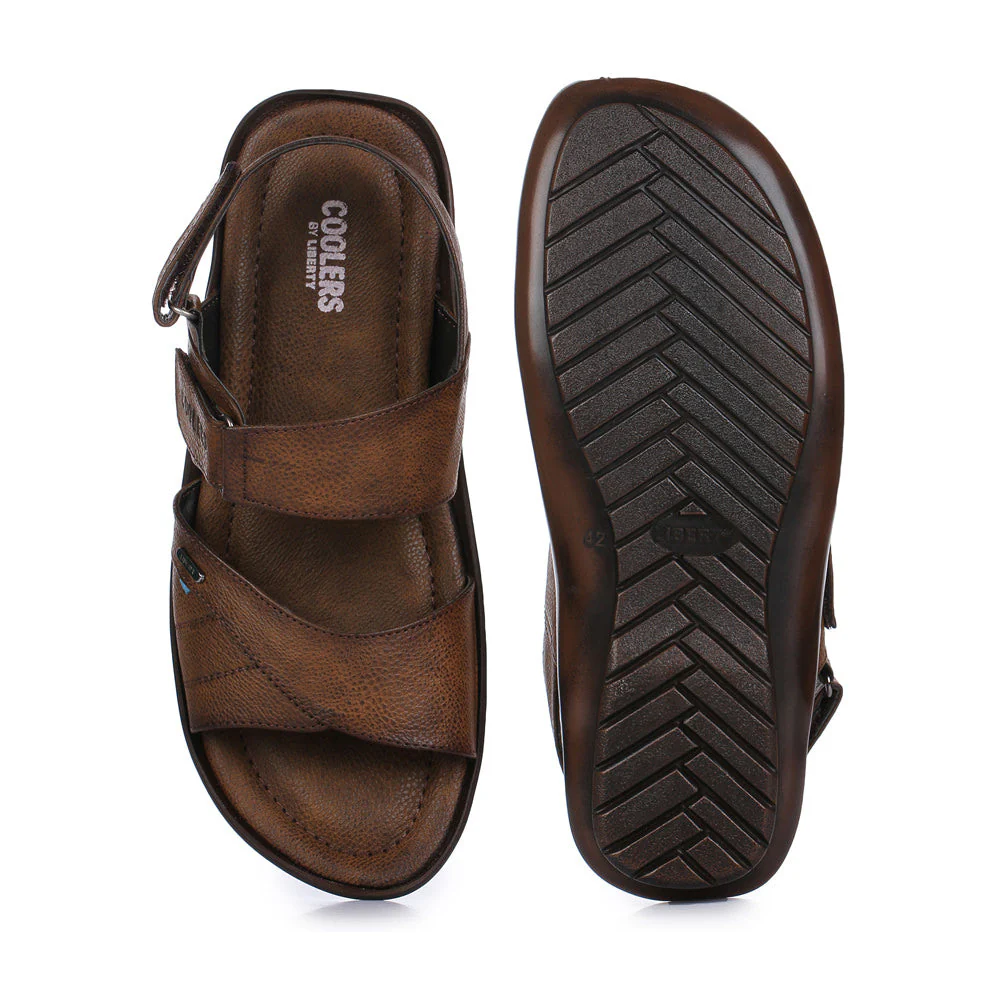 Coolers Formal Brown Sandals For Men LAF-202N By Liberty - Image 5