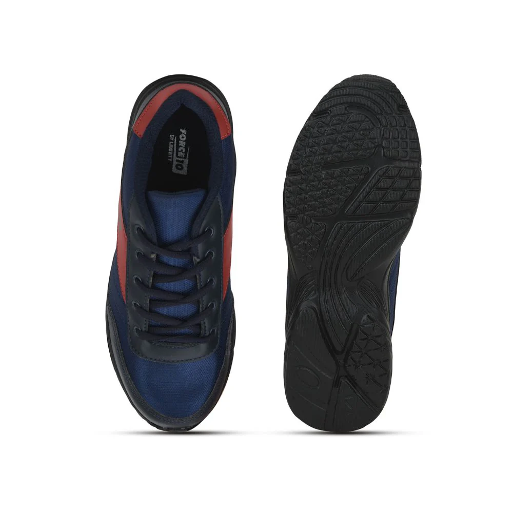 Force 10 Casual Lacing Shoes For Kids (Red) 9907-51BLU By Liberty - Image 5